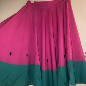 Shein watermelon a-line skirt - medium